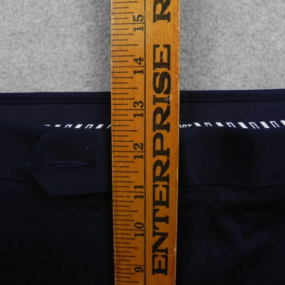 Roundree & Yorke TravelSmart Pants Mens 40x34 Classic Fit Navy Blue Chino Khaki